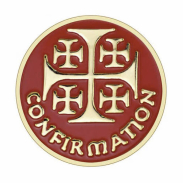 Confirmation Red Enameled Lapel Pin