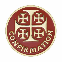 Confirmation Red Enameled Lapel Pin