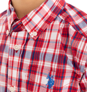 U.S. Polo Assn. Short Sleeve Button-Up Shirt for Boys, Sizes 4-18